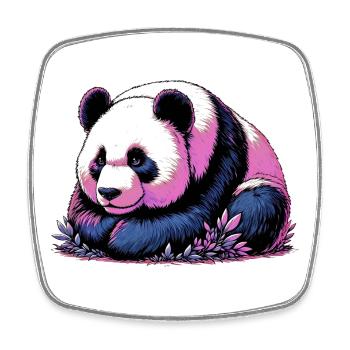 Panda - Square fridge magnet - white - Front