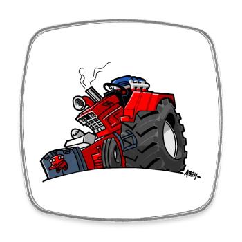 1295 DRAWSMALL RED YNK - Viereckiger Kühlschrankmagnet - Weiß - Vorne