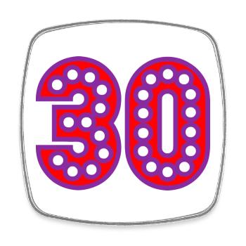 HAPPY BIRTHDAY. JOYEUX ANNIVERSAIRE. ANNIVERSAIRE. - Magnet carré - blanc - Devant