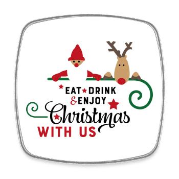 Funny sayings for Christmas - Square fridge magnet - white - Front