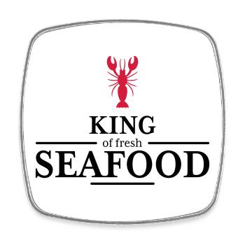 roi des fruits de mer - Magnet carré - blanc - Devant