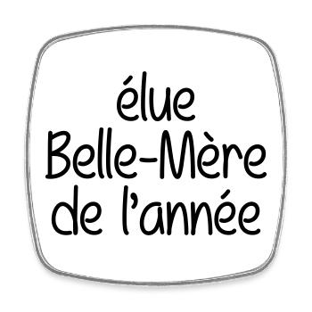 élue belle-mère de l'année - Magnet carré - blanc - Devant