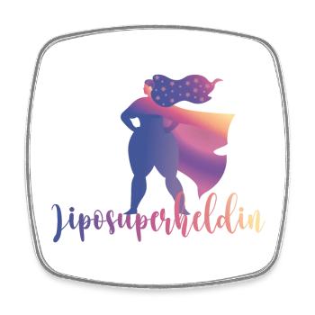 Liposuperheldin - Viereckiger Kühlschrankmagnet - Weiß - Vorne