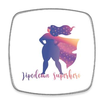 Lipedema Superhero - Square fridge magnet - white - Front