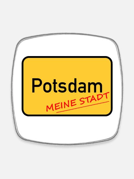 POTSDAM - MEINE STADT - Viereckiger Kühlschrankmagnet - Weiß