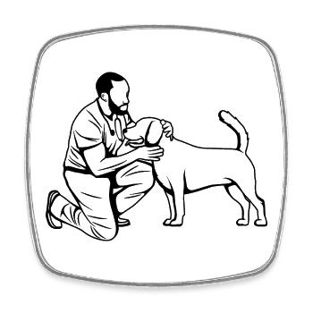 Veterinärtechniker - Viereckiger Kühlschrankmagnet - Weiß - Vorne