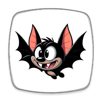 Bat - Square fridge magnet - white - Front