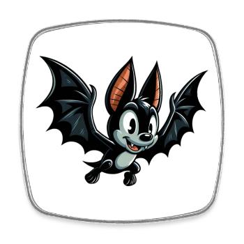 Bat - Square fridge magnet - white - Front