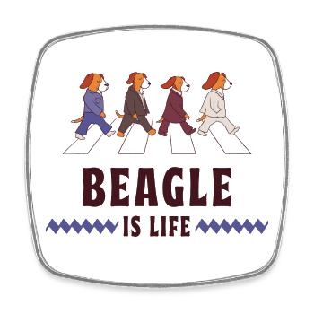 Beagle, c'est le design de la vie - Magnet carré - blanc - Devant