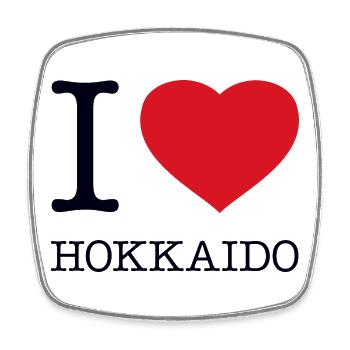 I LOVE HOKKAIDO - Viereckiger Kühlschrankmagnet - Weiß - Vorne