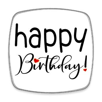 ALLES GUTE ZUM GEBURTSTAG HERZ - Viereckiger Kühlschrankmagnet - Weiß - Vorne