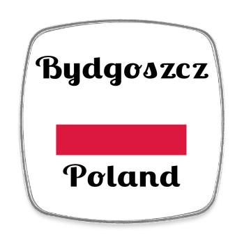 Bydgoszcz Polen - Stilvolle Drucke - Viereckiger Kühlschrankmagnet - Weiß - Vorne