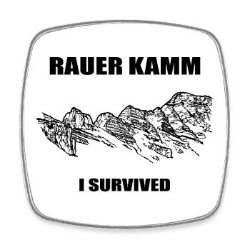 Rauer Kamm, Ötscher, Mostviertel, Berg, Autriche - Magnet carré - blanc - Devant