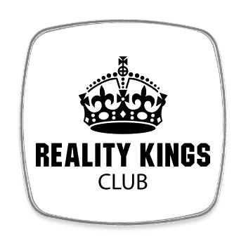 Reality Kings Club - Viereckiger Kühlschrankmagnet - Weiß - Vorne