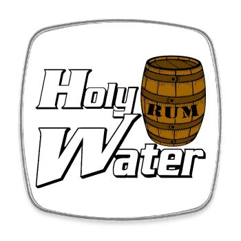 Holy Water Rum Barrel - Viereckiger Kühlschrankmagnet - Weiß - Vorne