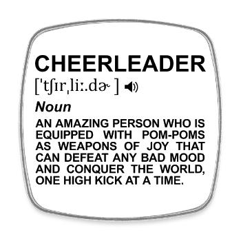 Cheerleader Bedeutung - Viereckiger Kühlschrankmagnet - Weiß - Vorne