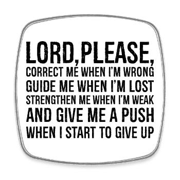 lord please correct me when i'm wrong guide me - Viereckiger Kühlschrankmagnet - Weiß - Vorne