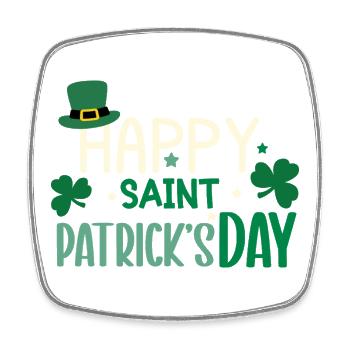 Happy St patrick's day - Viereckiger Kühlschrankmagnet - Weiß - Vorne