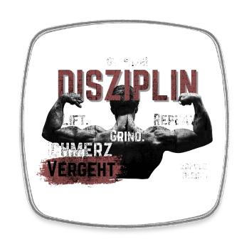 Gym Junkie – Motivationsdesign für Sportfans - Viereckiger Kühlschrankmagnet - Weiß - Vorne