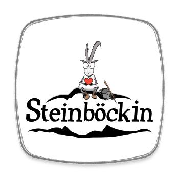 Steinbock - Viereckiger Kühlschrankmagnet - Weiß - Vorne