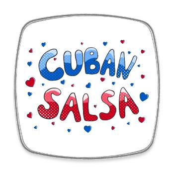 Cuban Salsa Rueda Timba Tanzen - Viereckiger Kühlschrankmagnet - Weiß - Vorne