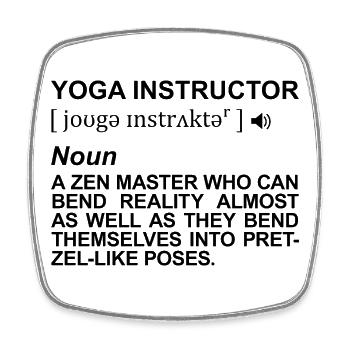 Yogalehrer Bedeutung - Viereckiger Kühlschrankmagnet - Weiß - Vorne