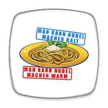 Nudeln - Viereckiger Kühlschrankmagnet - Weiß - Vorne