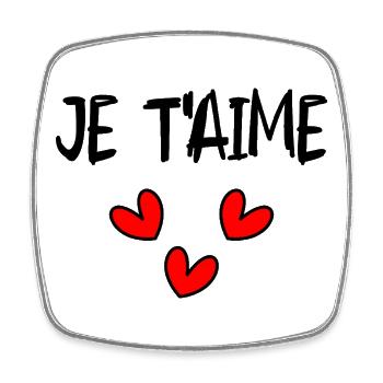 DAD. FATHER'S DAY. HAPPY FATHER'S DAY. HAPPY BIRTHDAY. - Square fridge magnet - white - Front