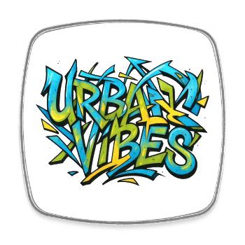 Urban Vibes - Square fridge magnet - white - Front
