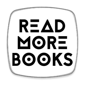 READ MORE BOOKS - Square fridge magnet - white - Front