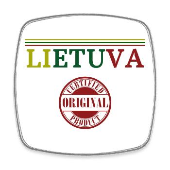 I love Lithuania, Lithuanian pride - Square fridge magnet - white - Front