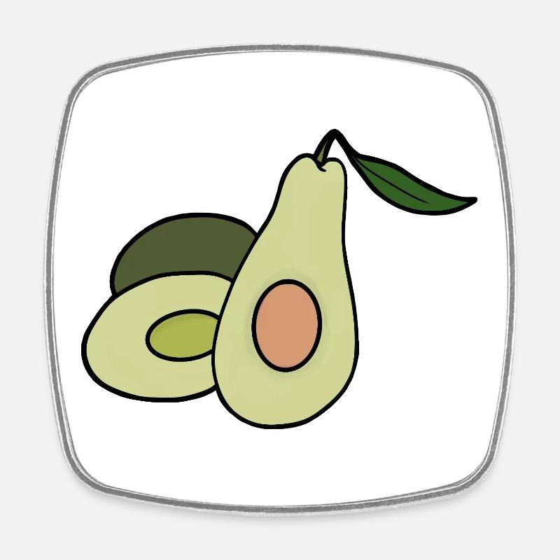 Delicious Fruit Avocado - Square fridge magnet - white