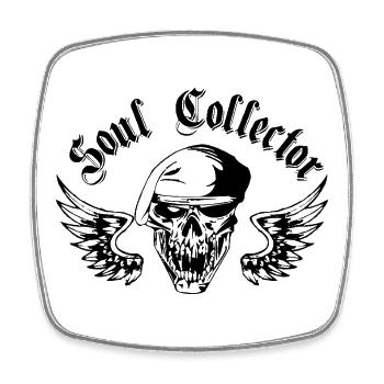 Soul Collector - Square fridge magnet - white - Front