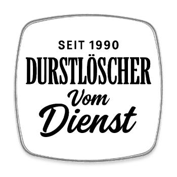 Seit 1990 - Viereckiger Kühlschrankmagnet - Weiß - Vorne