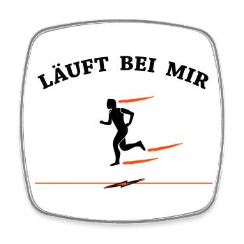 Laufen - Viereckiger Kühlschrankmagnet - Weiß - Vorne