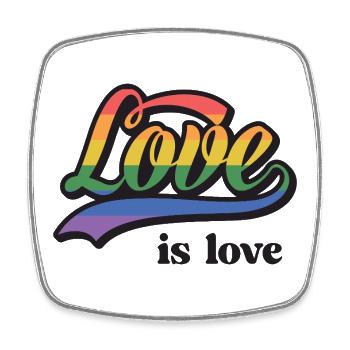 LGBT Pride Month - Liebe ist Liebe - Viereckiger Kühlschrankmagnet - Weiß - Vorne