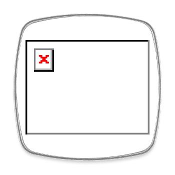 Image not found - but style guaranteed - Square fridge magnet - white - Front