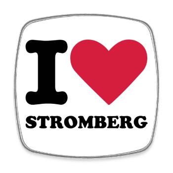 Stromberg Mit Spruch I Love Stromberg - Viereckiger Kühlschrankmagnet - Weiß - Vorne