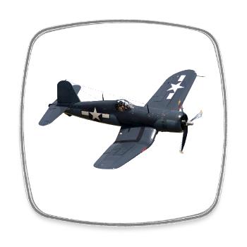 F4U Corsair - Square fridge magnet - white - Front