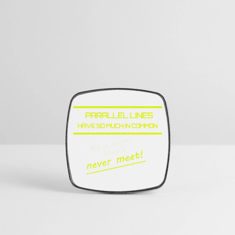 Funny Parallel Lines Math Tee Square fridge magnet