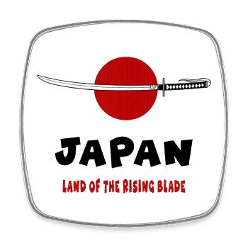 Japan – Land der aufgehenden Klinge - Viereckiger Kühlschrankmagnet - Weiß - Vorne