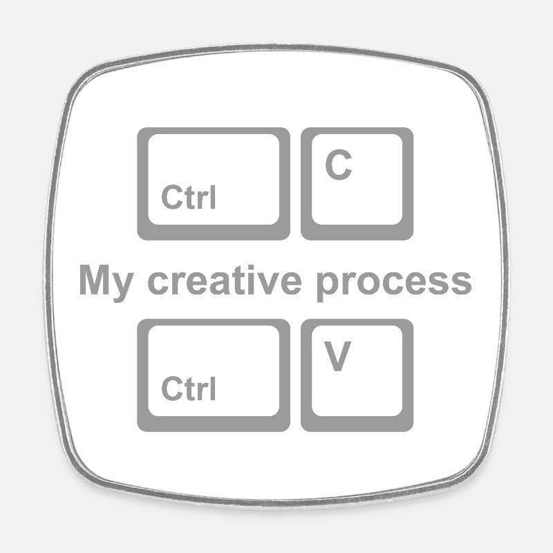Copy Paste Shirt – Funny Coder & Designer Tee - Magnet carré - blanc