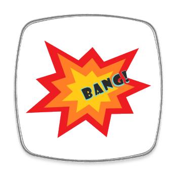 Star Explosion - Square fridge magnet - white - Front