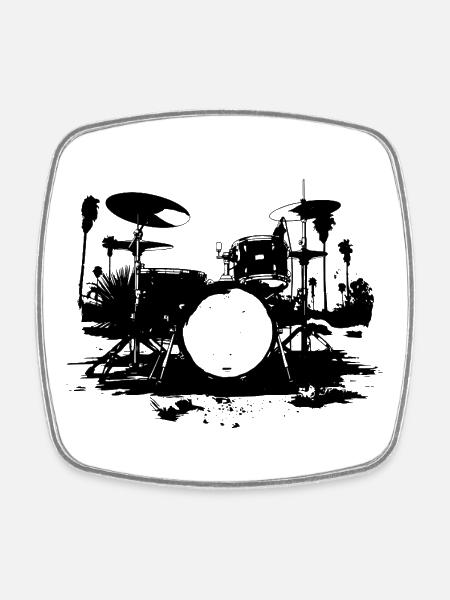 Percussion - Magnet carré - blanc