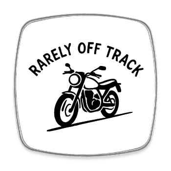 rarely off track motorcycle - Viereckiger Kühlschrankmagnet - Weiß - Vorne