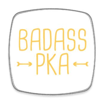 PKA Badass Apotheke - Viereckiger Kühlschrankmagnet - Weiß - Vorne