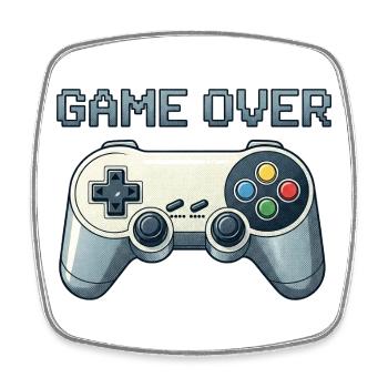 Fin du jeu - Magnet carré - blanc - Devant