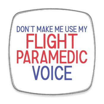 Flight Paramedic Voice Luftrettung - Viereckiger Kühlschrankmagnet - Weiß - Vorne