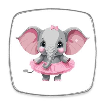 Elefant_im_Tuettue3 - Square fridge magnet - white - Front