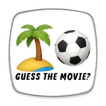 Summery Palm Environment and Football Design - Square fridge magnet - white - Front